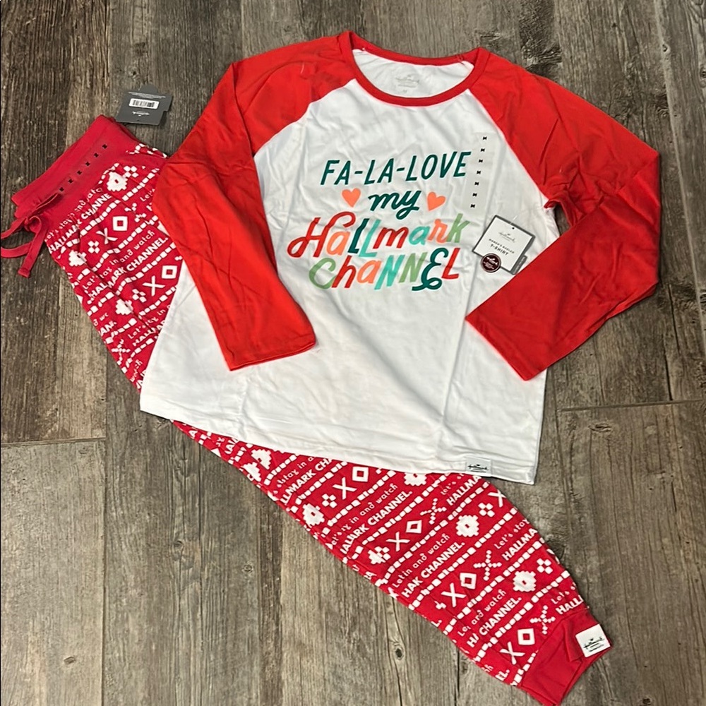 Women’s  Pajamas - Red and White Hallmark Movie Channel lounge